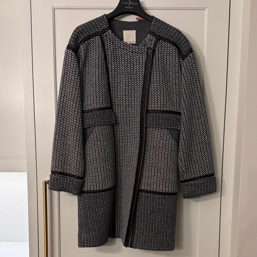 Rebecca Taylor Black and White Textured Jacket